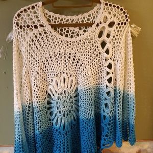 Dressbarn openweave ombre sweater 1X